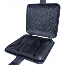 Ridge Monkey Connect Sandwich Toaster Granite + 4pk Utensils ALL SIZES